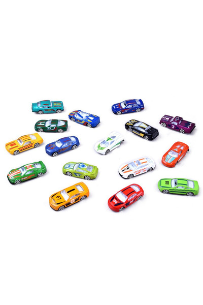 İSP "Likesmart Alloy Race Cars" metal and plastic alloy car set, 16 cars, Multicolor