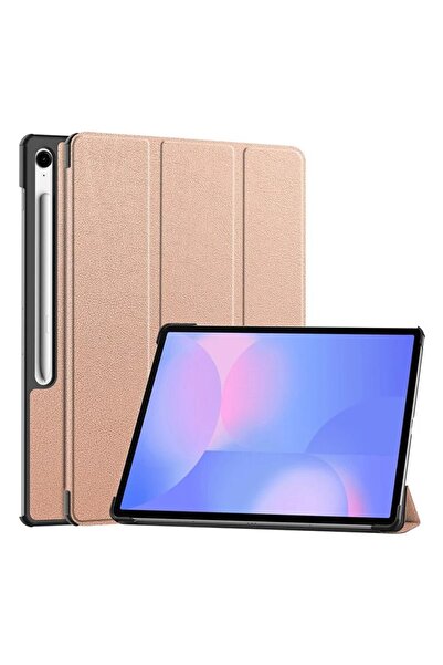 CLICK Husă pentru Samsung Galaxy Tab S10 FE Plus, I9, Microfibră, Auriu Roz