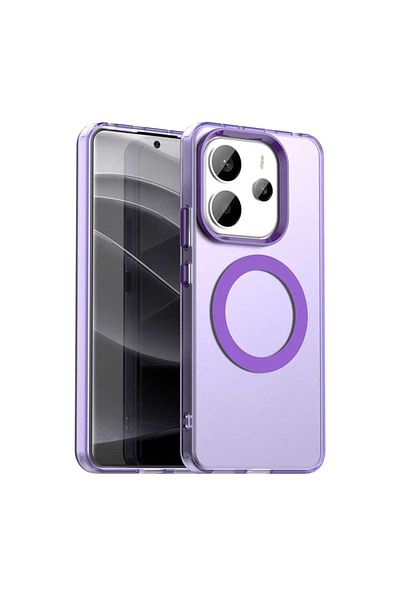 SKYDDAR INNOVATION Case for Xiaomi Redmi Note 14 4G (Standard), CandyCase, Magsafe, sticker set, Purple