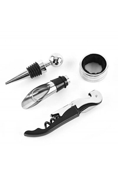 UIQ Set accesorii pentru vin, 4 piese, Argintiu