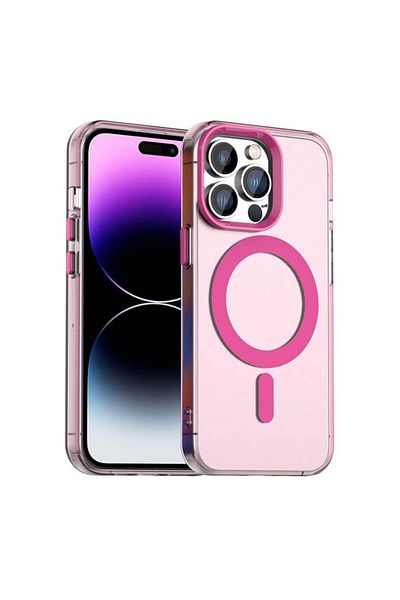 SKYDDAR INNOVATION Case for iPhone 14 Pro Max, CandyCase, Magsafe, sticker set, Pink