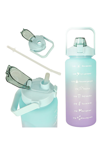 LikeSmart Sticla portabila de apa Fresh Water, Pai incorporat, Ergonomica, Gradata, Maner practic, D
