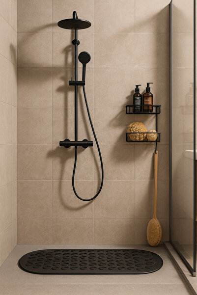 Herza House Masajlı Vantuzlu Kaydırmaz Banyo Paspası 37 x 69 cm