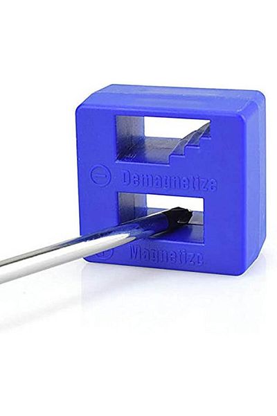 dalip Magnetizator/demagnetizator pentru șuruburi, șurubelnițe, 5x5x2,8 cm, albastru