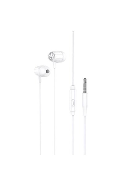 Hoco Căști audio intraauriculare, M88 Graceful, conector jack 3,5 mm, albe