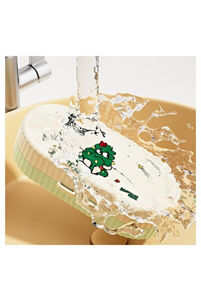 Flippy 7-Piece Portable Bottle Cleaning/Drying Set, Silicone Brushes, Storage Box, 20 x 9.5 cm, Gree