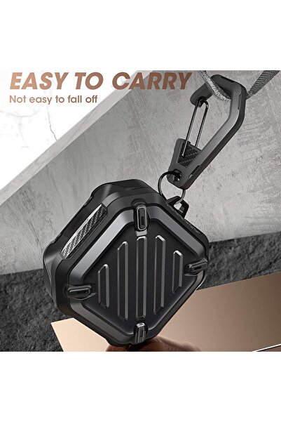 Supcase Husa pentru Samsung Galaxy Buds 2 Pro/2/Live/Pro, Unicorn Beetle Pro, M659, Negru