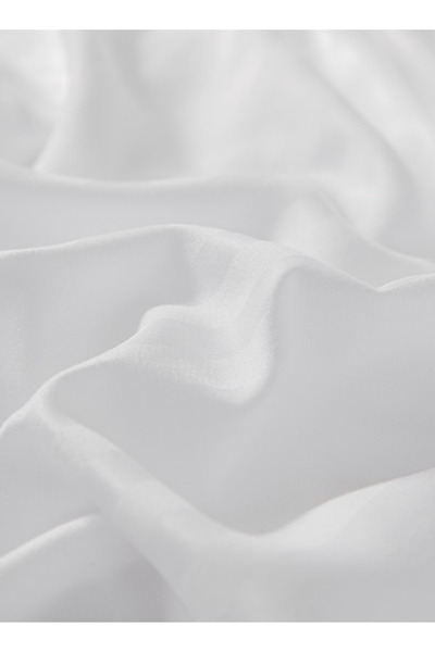 LUNA HOME Single Size 3 Piece Set, Bedsheet with 2 Pillow Cases, White Color, Striped Design