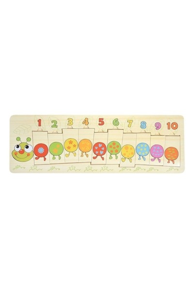 Jumbo Baby Wooden Puzzle, Caterpillar with 10 Numbers