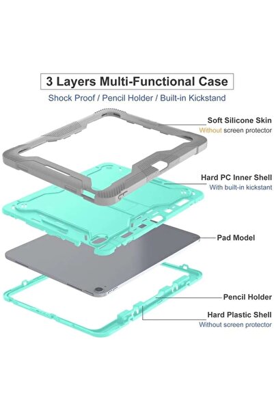 Camy Husă de protecție pentru Samsung Galaxy Tab S10 FE Plus + folie de protecție pentru ecran, Q24, Lexgard, roz auriu