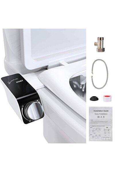 LEBLOU Accesoriu pentru capac de toaletă cu funcție de bideu, duze duble, aut...