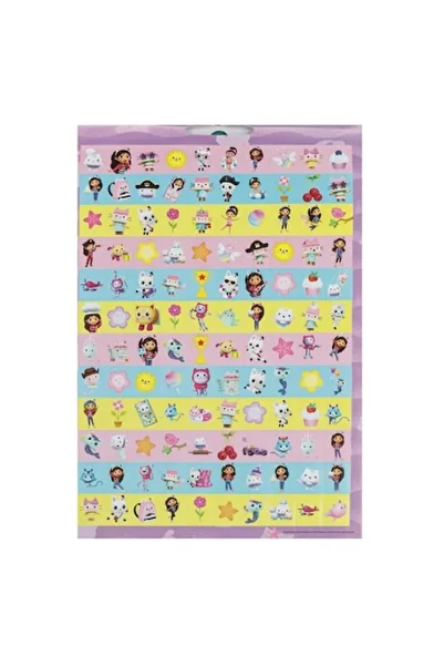dalip Set of 200 stickers and decals, Gabby's Dollhouse model, Multicolor