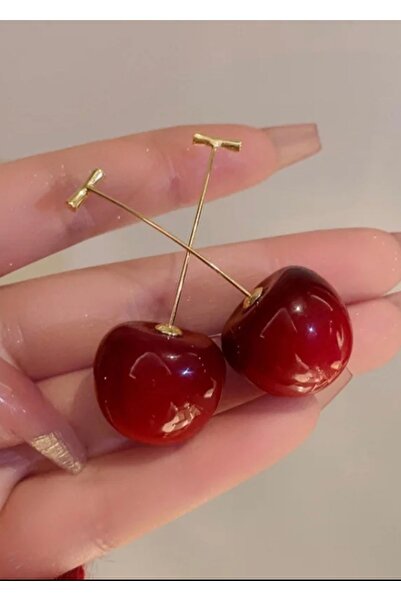 Genel Markalar Kiraz Küpe Kadın Sallantılı Kiraz Küpe