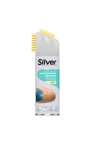 Silver Set 3x spray incolor pentru nubuck/piele întoarsă 250ml + încălțător 50 cm