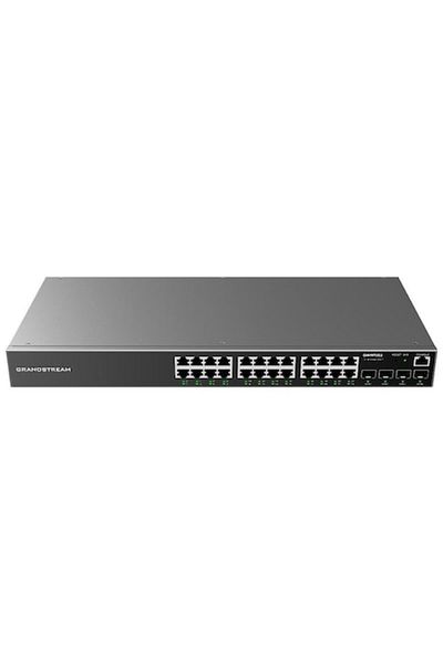GRANDSTREAM Switch, Grandstream, 24 porturi RJ45, 4 porturi SFP, Gigabit Ethernet