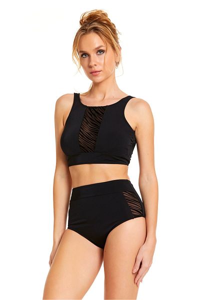 Argento 01-1411-1145 Bikini bustier cu detaliu din tul pentru femei
