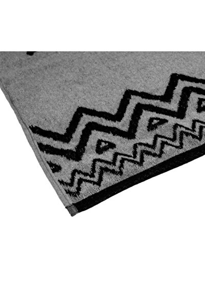 Welora Beach Towel with Mandala Design and Message 'All You Need=Love+Beach', 180x100cm, Gray