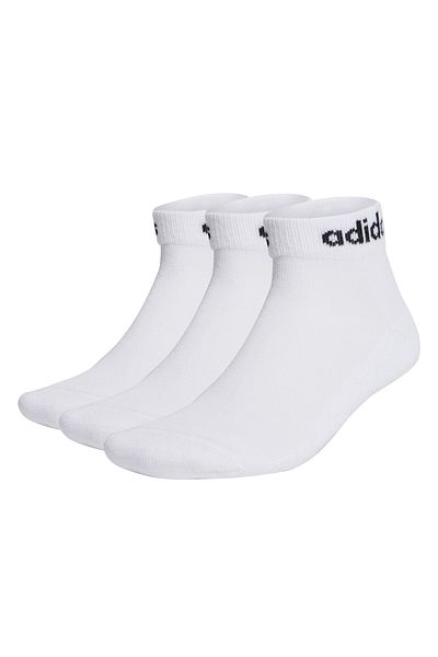 adidas Șosete unisex albe C Lin glezne 3p Ht3457