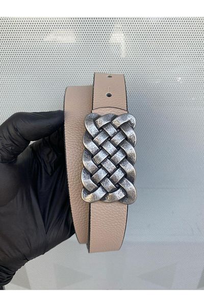 Kemerix Women's Faux Leather Buckle Belt