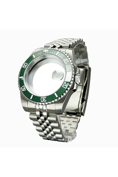 Choice C-glass-date Jubilee Band BGW9 bue lumoius bezel Fit for Sub Dive Watch Case NH34 NH35 NH36 NH70 NH7