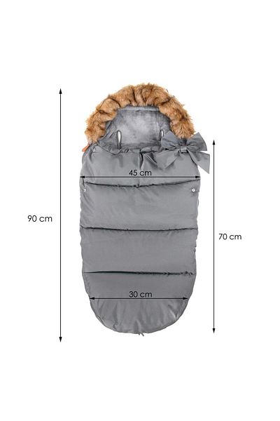 SERSIMO Baby winter bag for stroller, universal size, 90x45cm, dark gray