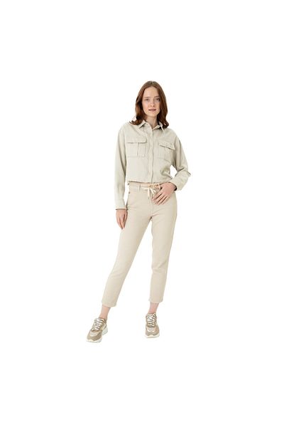 U.S. Polo Assn. Pantaloni de damă bej din jean 1762219