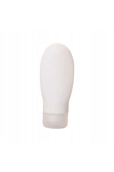 Camy Portable Silicone Travel Bottle, Leakproof and Refillable, 90mL, White