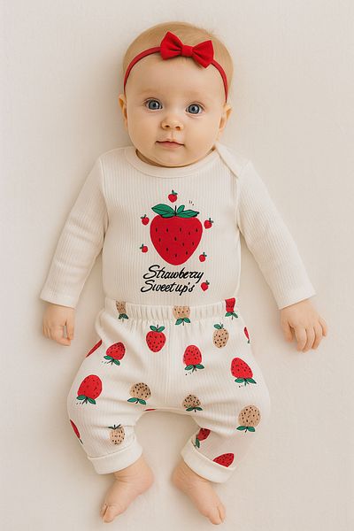 GizaKids 100% Cotton Baby Girl Long Sleeve Double Set