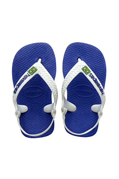Havaianas Baby Brasil Logo II Flip Flops - Marine Blue