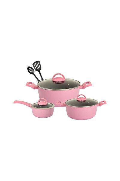 Newflon Rose Set 20-24 Pot + 16 Saucepan