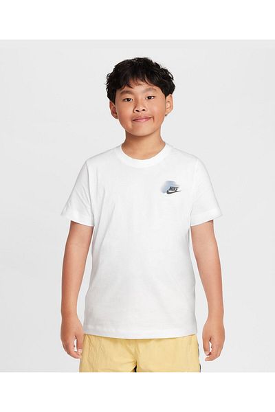 Nike 100% Cotton Dual-side Graphic Short Sleeves T-Shirt - White