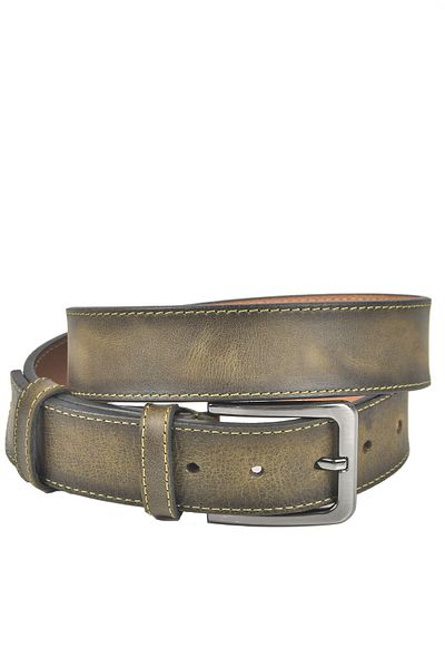 DeepSEA Curea de piele originală verde pentru bărbați, cu lățime de 4 cm, curea sport din piele naturală, personalizată 2502650