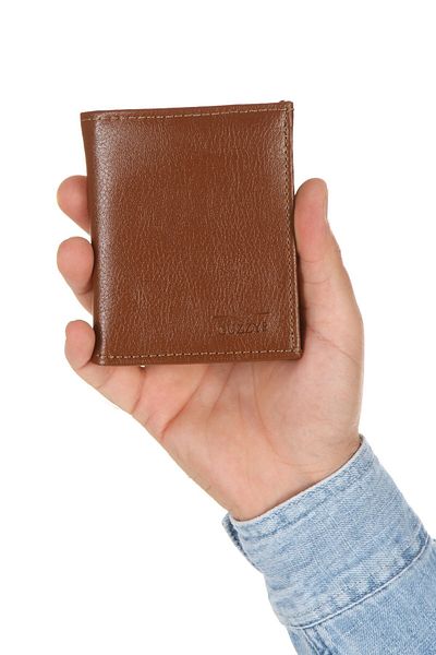 Newish Polo Мъжки картодържател и портфейл с отделение за монети - кафяв