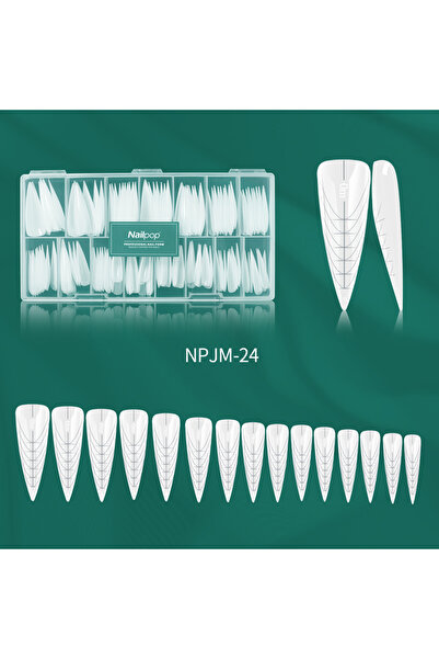 Choice JM24-WHITE 150 Nailpop 150 قطعة/صندوق أشكال مزدوجة للأظافر، قالب جل سر...