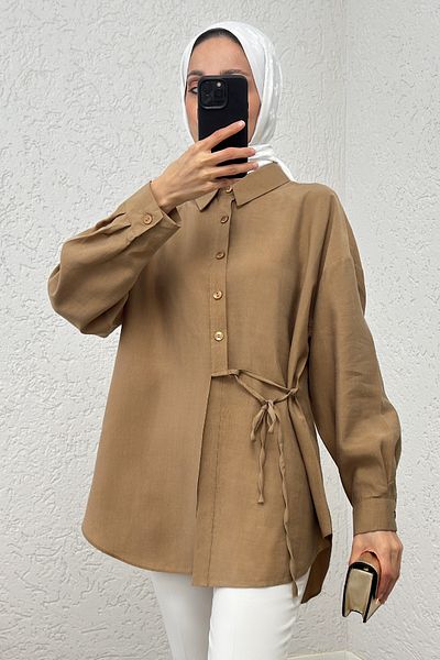 Salih Çelebi Side Tie Shirt 2220 – Vi̇zon
