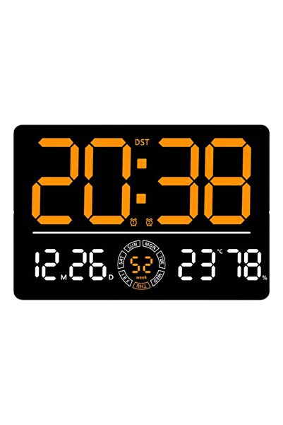 Armasse Büyük Dijital Duvar Saati Sıcaklık Uzaktan Kumanda USB ile Masa Saati...