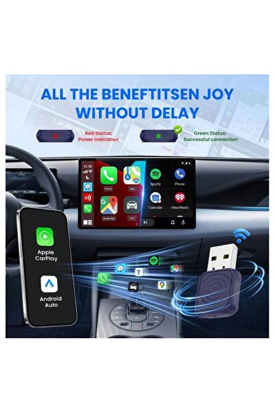 TERRION CarlinKit Mini Ultra 2-in-1 Wireless Adapter – Android Auto & CarPlay, USB-C/A, Plug & Play, Low Lag