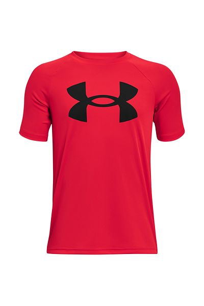 Under Armour تي شيرت UA Tech بشعار كبير - أحمر