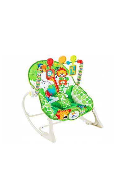ROHS Balansoar și scaun 3 în 1 pentru bebeluși și copii Calm Jungle Friends 0-18 kg
