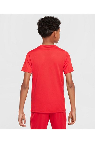 Nike تي شيرت Trophy23 Dri-Fit بأكمام قصيرة - أحمر/أسود جامعي