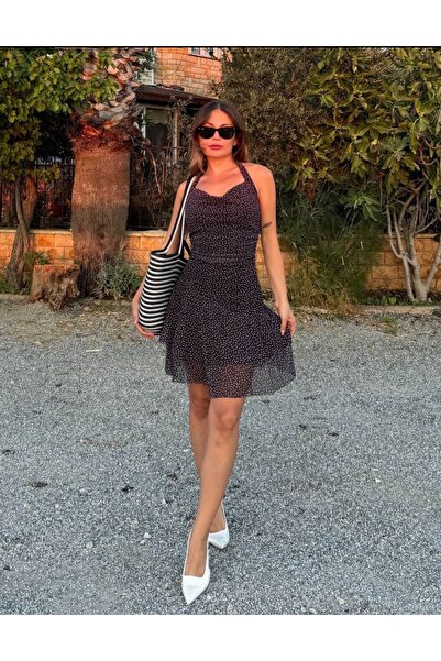 MU&ME BOUTİQUE Dress with Points - Black - m