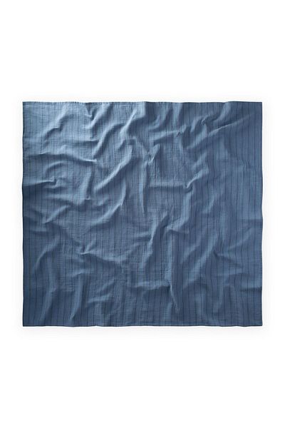 Cigit Natural Blanket 90X100Cm Indigo Double Striped