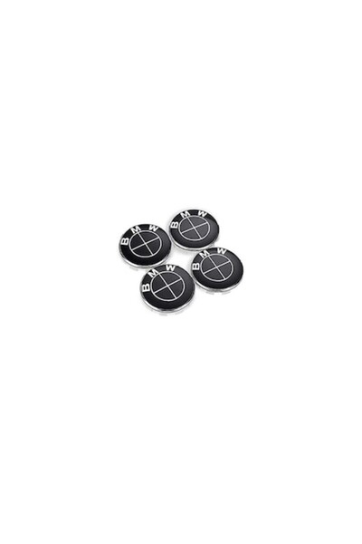BMW Set 4 Capace Janta BMW, 68mm, jante aliaj, Negru