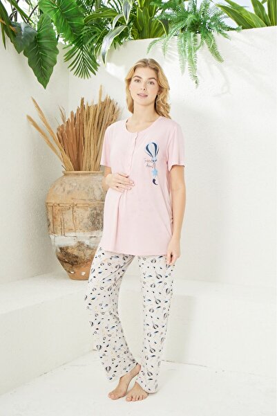 pijamacity HAMİLE PATLI PİJAMA TAKIMI