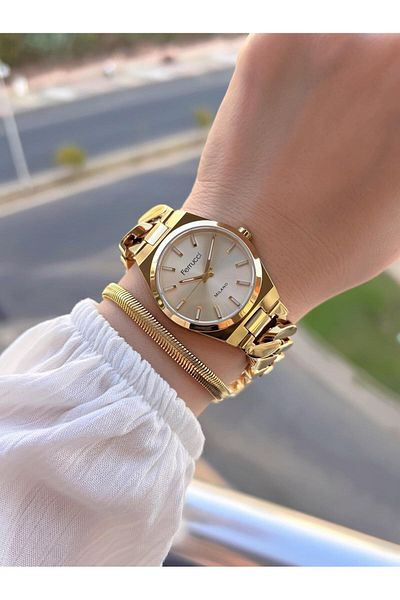 Ferrucci Steel Cord 2 Years Warranty 3 Atm Water Resistant Women Wrist Watch+Bracelet Bfc.03588.06