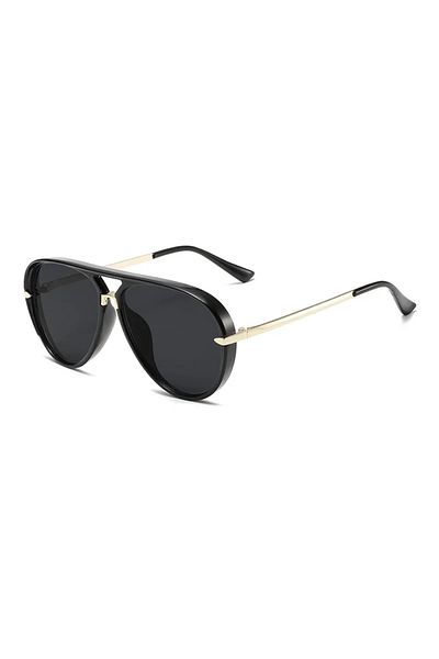 Choice as picture shows black-black GM LUMIAS Vintage Pilot Sunglasses Women Fashion Double Bridge Candy Co