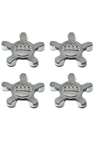 Audi Set 4 Capace 135mm Tip Gheara pentru Jante Aliaj, Gri