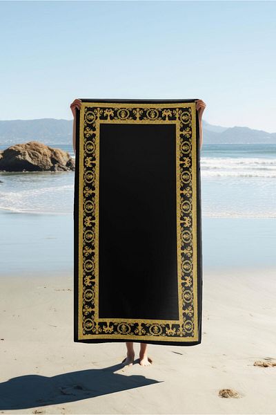 Doruklar Home Collection Modern Patterned Digital Printing Beach Sea Towel Peshtamal 80X160 cm Brs050