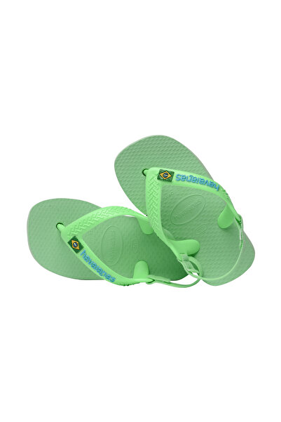 Havaianas Baby Brasil Logo II Flip Flops - Green Garden