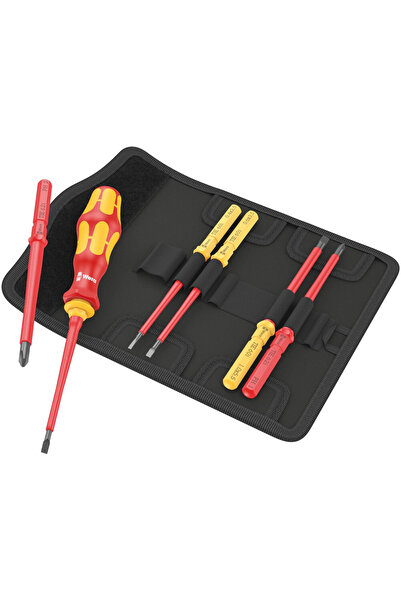 wera KraftForm Kompact VDE 7 Parça 1000 Volt İzoleli Tornavida Takımı (05006600001)